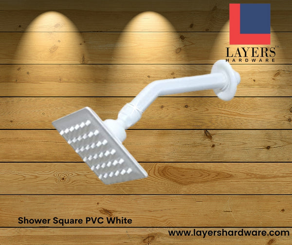 Layers Hardware™ Shower Square PVC White