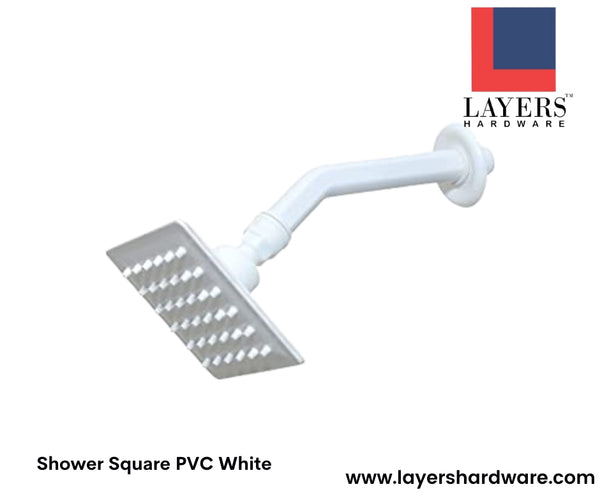 Layers Hardware™ Shower Square PVC White