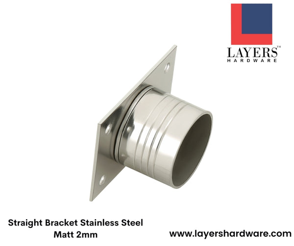 Layers Hardware™ Straight Bracket Stainless Steel Matt 2mm