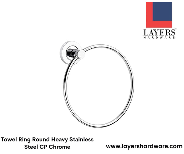 Layers Hardware™ Towel Ring Round Heavy Stainless Steel CP Chrome