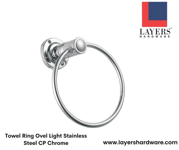 Layers Hardware™ Towel Ring Round Light Stainless Steel CP Chrome