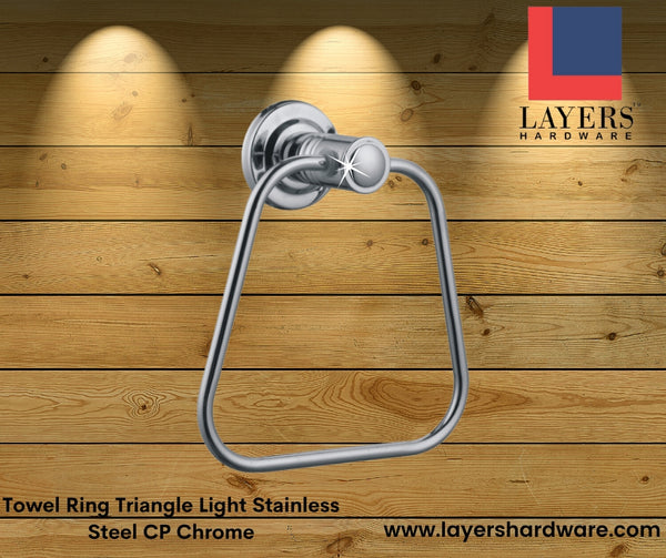 Layers Hardware™ Towel Ring Triangle Light Stainless Steel CP Chrome