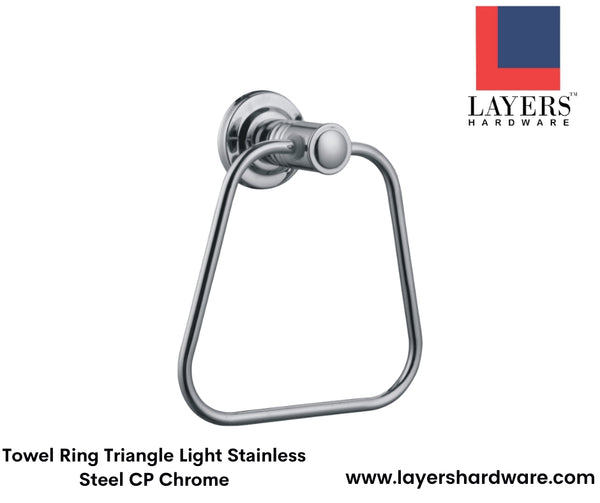Layers Hardware™ Towel Ring Triangle Light Stainless Steel CP Chrome