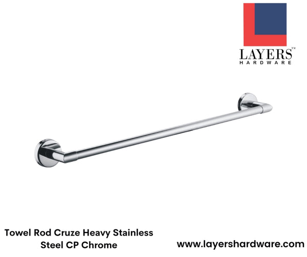 Layers Hardware™ Towel Rod Cruze Heavy Stainless Steel CP Chrome