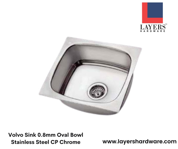 Layers Hardware™ Volvo Sink Stainless Steel 0.8 Ovel Bowl