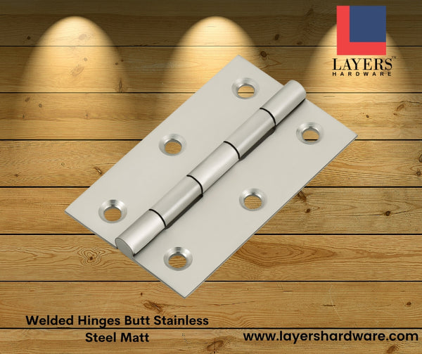 Layers Hardware™ Welded Hinges Butt Stainless Steel Matt