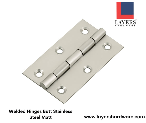 Layers Hardware™ Welded Hinges Butt Stainless Steel Matt
