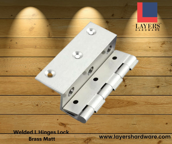 Layers Hardware™ Welded L Hinges Lock Brass Matt